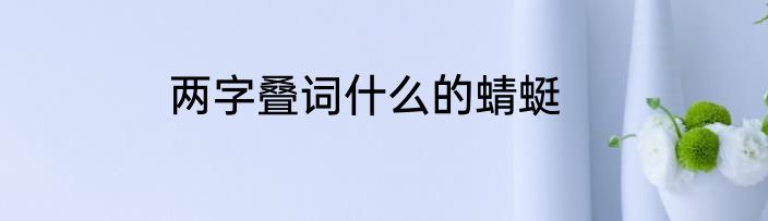 两字叠词什么的蜻蜓