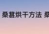 桑葚烘干方法 桑葚烘干方法是怎样的