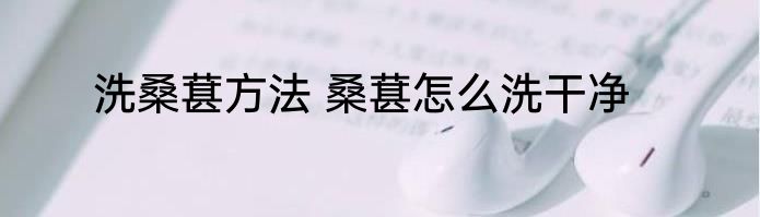 洗桑葚方法 桑葚怎么洗干净