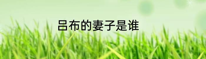 吕布的妻子是谁