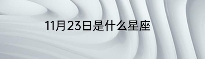 11月23日是什么星座