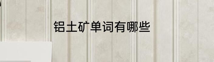 铝土矿单词有哪些