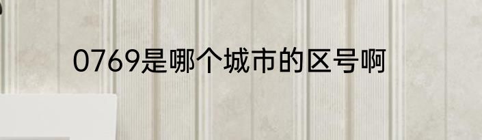0769是哪个城市的区号啊