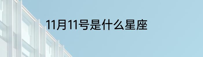 11月11号是什么星座