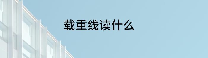 载重线读什么