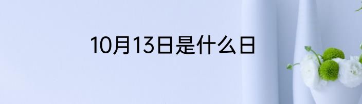 10月13日是什么日
