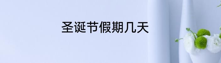 圣诞节假期几天