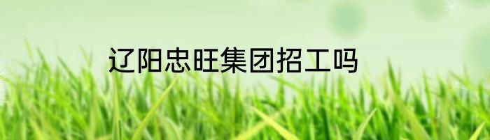 辽阳忠旺集团招工吗