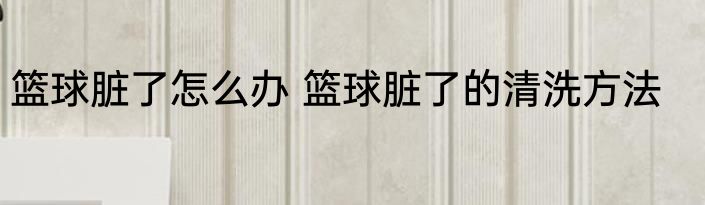 篮球脏了怎么办 篮球脏了的清洗方法