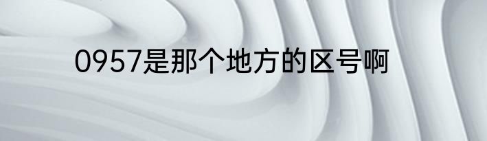 0957是那个地方的区号啊