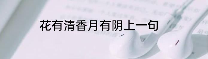 花有清香月有阴上一句
