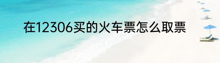 在12306买的火车票怎么取票