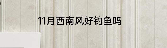 11月西南风好钓鱼吗