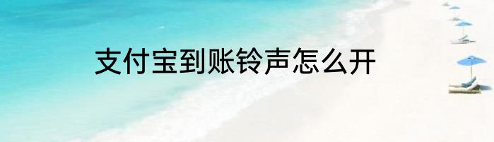 支付宝到账铃声怎么开