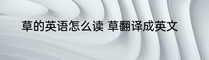 草的英语怎么读 草翻译成英文