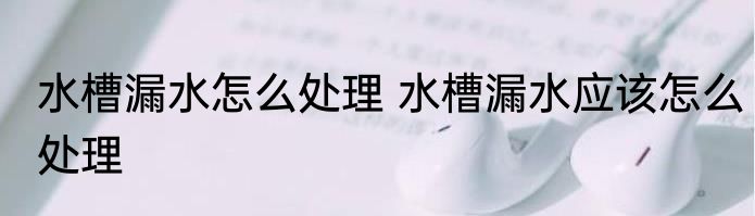 水槽漏水怎么处理 水槽漏水应该怎么处理