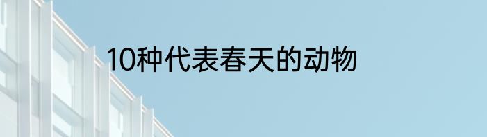10种代表春天的动物
