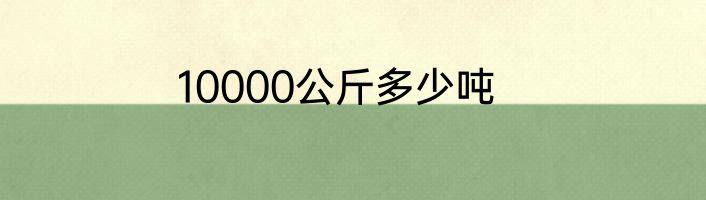 10000公斤多少吨