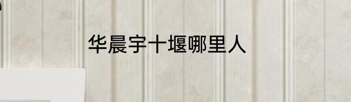 华晨宇十堰哪里人