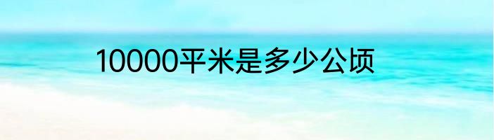 10000平米是多少公顷