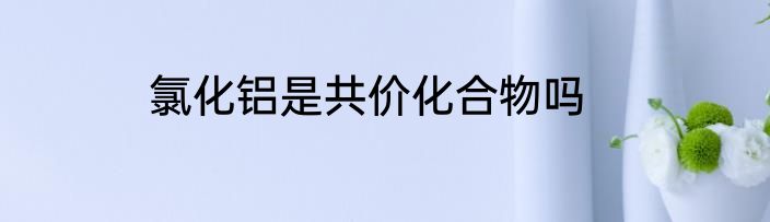 氯化铝是共价化合物吗