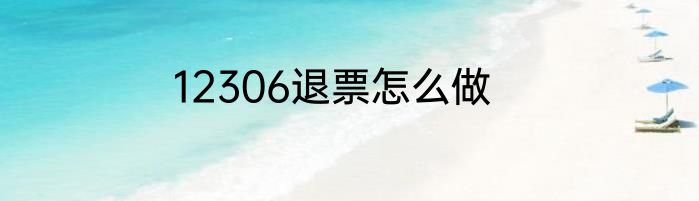 12306退票怎么做