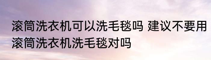 滚筒洗衣机可以洗毛毯吗 建议不要用滚筒洗衣机洗毛毯对吗