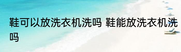 鞋可以放洗衣机洗吗 鞋能放洗衣机洗吗