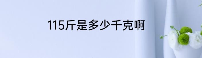 115斤是多少千克啊