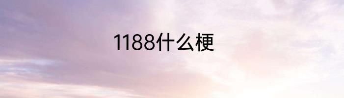 1188什么梗