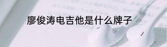 廖俊涛电吉他是什么牌子