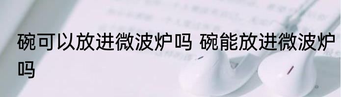 碗可以放进微波炉吗 碗能放进微波炉吗