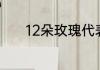 12朵玫瑰代表什么有知道的吗