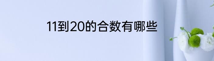 11到20的合数有哪些
