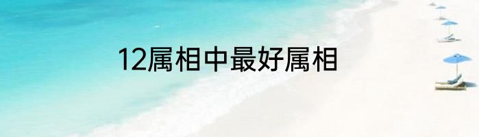 12属相中最好属相