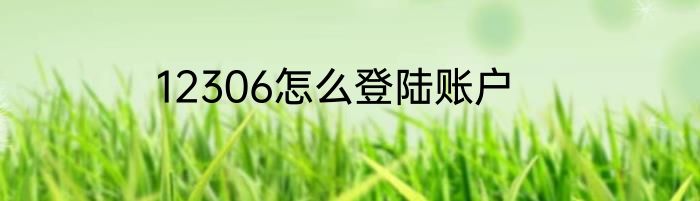 12306怎么登陆账户