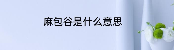 麻包谷是什么意思