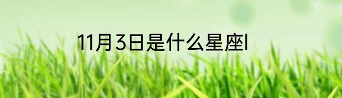 11月3日是什么星座l