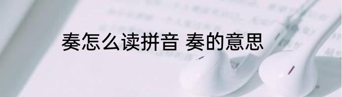 奏怎么读拼音 奏的意思