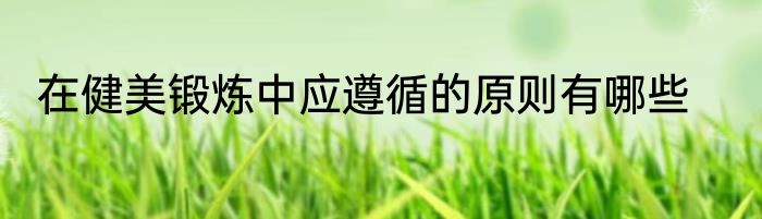 在健美锻炼中应遵循的原则有哪些