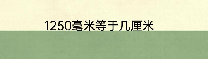 1250毫米等于几厘米