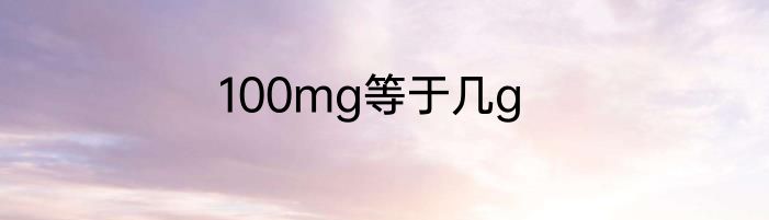100mg等于几g