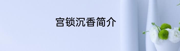 宫锁沉香简介