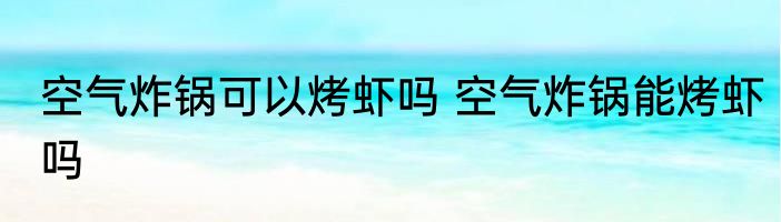 空气炸锅可以烤虾吗 空气炸锅能烤虾吗