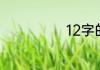12字的网名文艺