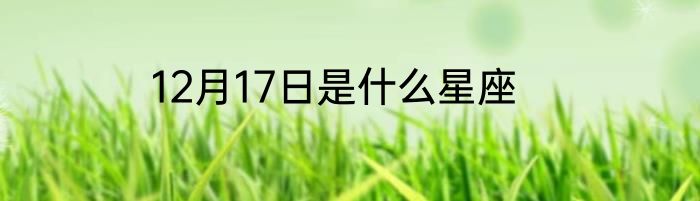12月17日是什么星座