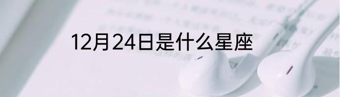 12月24日是什么星座