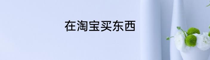 在淘宝买东西
