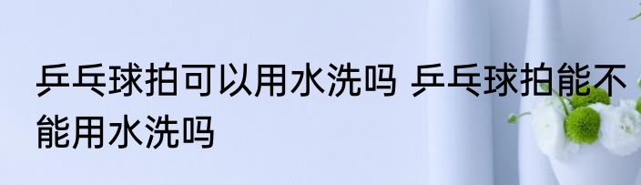乒乓球拍可以用水洗吗 乒乓球拍能不能用水洗吗