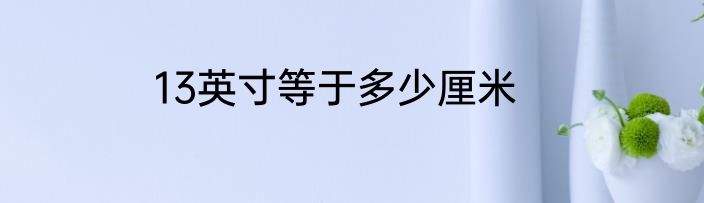 13英寸等于多少厘米